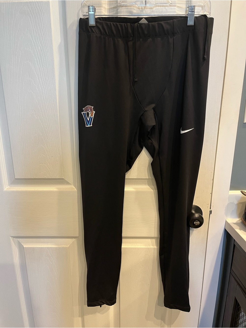 Nike Black Men's Training Leggings with White Swoosh